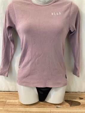 WLKN Ribbed Long Sleeve Top Dusty Pink Size 8 Women’s